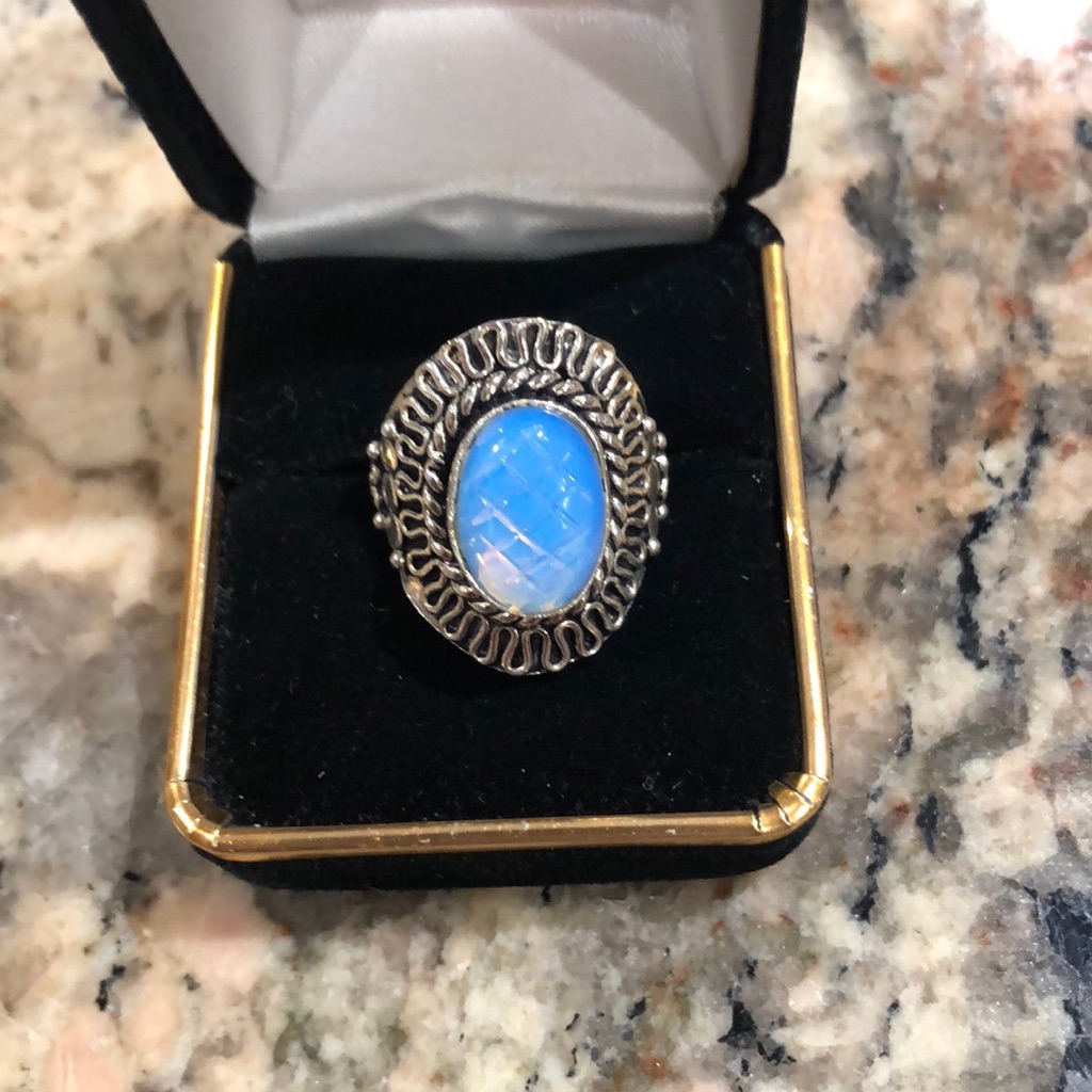 Carved Opalite Ring